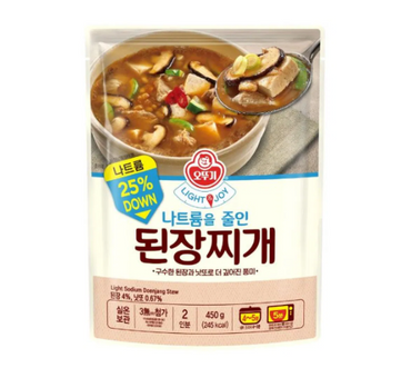 [OTOKI] LIGHT & JOY  Stew (Kimchi Jjigae/Soybean Soybean Paste) 450g 오뚜기 나트륨을 줄인 김치찌개/된장찌개 450g