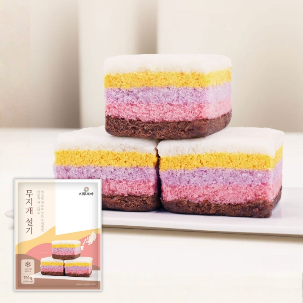 [Sirujoa] Rainbow Steamed Rice Cake (5pcs, 750g) / 시루조아 무지개 설기 5개입 750g
