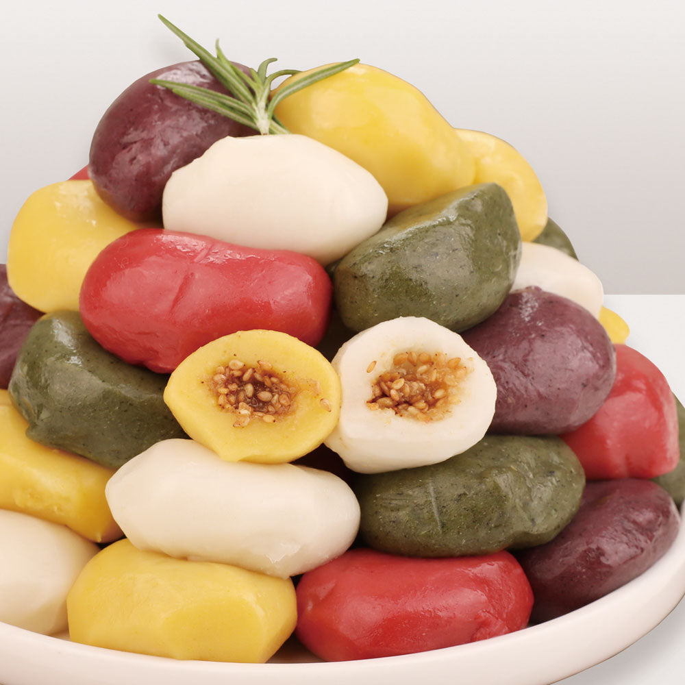 [Sirujoa] Unhardened 5-color Glutinous Rice Cake Songpyeon 500g (50g*10ea) / 시루조아 굳지않는 5색 찹쌀 송편 500g