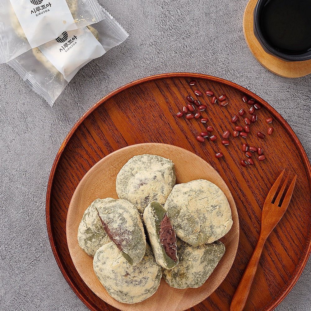 [Sirujoa] Unhardened Mugwort Cucumber Rice Cake 600g (60g x10ea) / 시루조아 굳지않는 쑥오쟁이떡 600g 10개입
