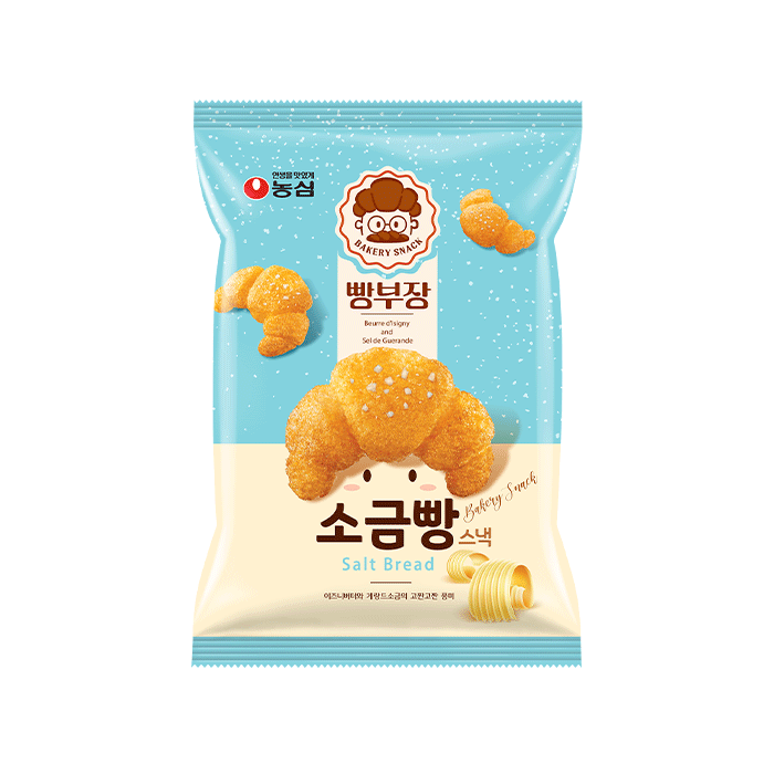 Nongshim Salt Bread Bakery Snack 55g/농심 빵부장 소금빵 55g