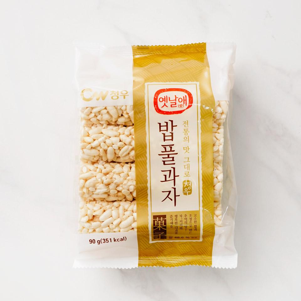 CW Old-Fashioned Rice Puffs Sweet Korean Snack 90g/ 청우 옛날애 밥풀과자 90g