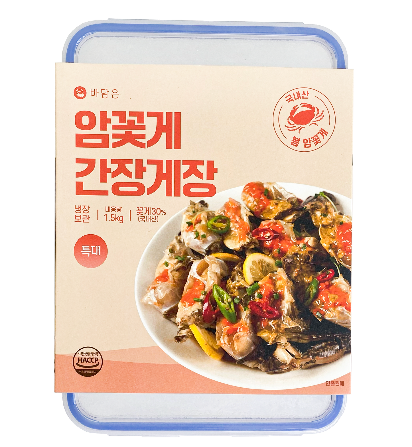 [Bongseonjang]Spring Crab Soy Sauce Marinated Crab (Large, 1 Piece)1.5kg/봉선장 봄암꽃게 간장게장 (특대 1미)1.5kg