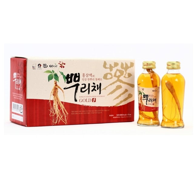 Ebiche Whole Red Ginseng Drink 120ml x 10 bottles(1box) /이비채 홍삼액 뿌리채 120ml x 10 병 (1박스)