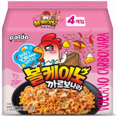 [Paldo]Volcano Carbonara Noodle Multi 105gx4pack 팔도 까르보나라 멀티 105gx4팩