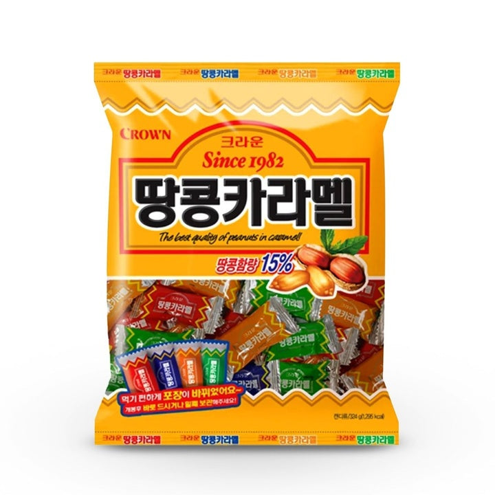 [Crown] Peanut Caramel Candy 324g/크라운 땅콩 카라멜 324g