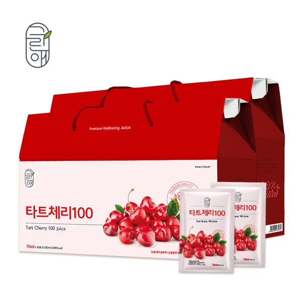 Greenae Tart Cherry 100 Juice 70ml x 30pack/그린애 타트 체리 100 주스 70ml x 30개입