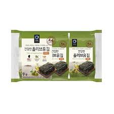 CJW Olive Oil Traditional Seaweed 5g x 9 packs/청정원 건강한 올리브유김 5g x 9팩