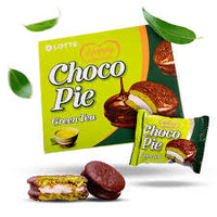 [Lotte] Choco Pie Green Tea(28g x 12 Pieces) 336g 롯데 초코파이 그린티 336g