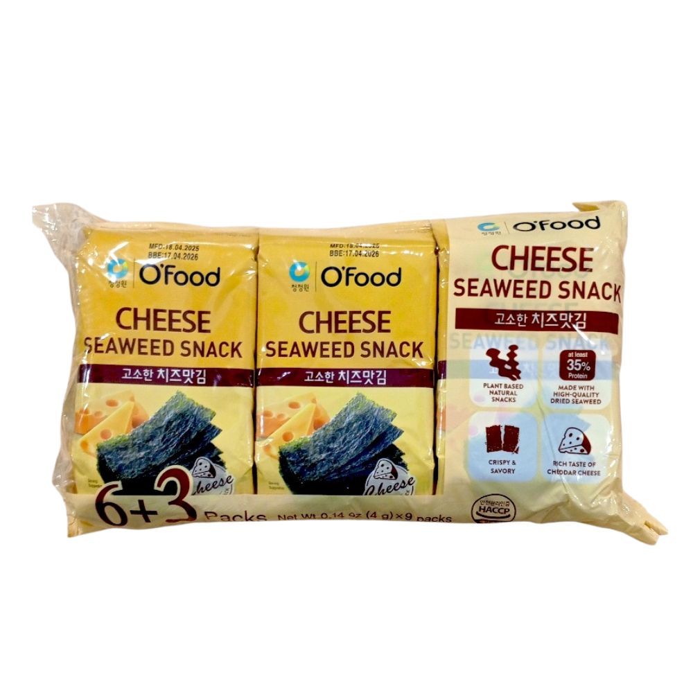 [CJW] Cheese Seaweed Snack 4gx 9Packs / 청정원 고소한 치즈맛김 4g x 9팩