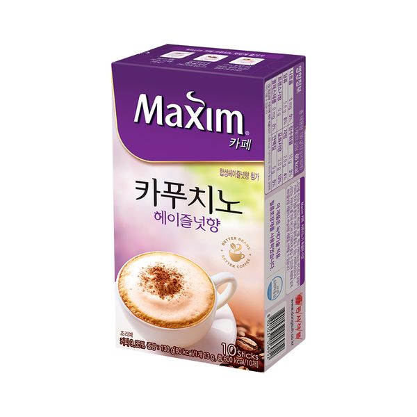 [Maxim] Maxim Cafe Cappuccino Hazelnut Coffee 10T / 동서 맥심 카페 카푸치노 헤이즐넛 10T