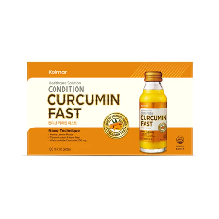 [40% Discount] [Kolmar] Curcumin Fast Drink Turmeric, Superior Absorption Digestion & Immunity (100ml*10 bottle) / 콜마 커큐민 패스트 음료 (100ml*10병)