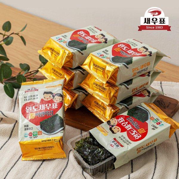 [SaewooPyo] Wando Kids Roasted Lunchbox Seaweed (4g x 9pack) / 새우표 완도 어린이김 (4g x 9봉)