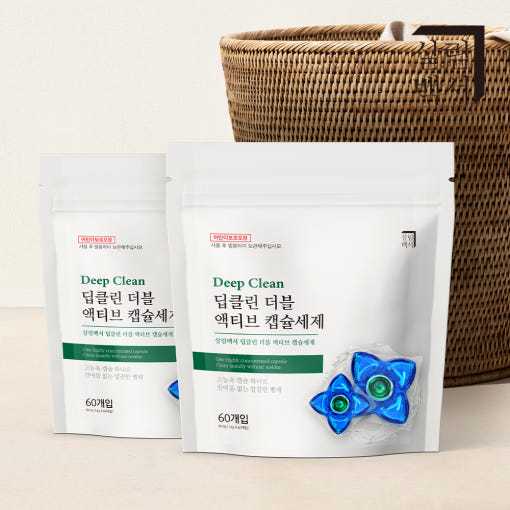 [Sallim Baekseo] Deep Clean Double Active Capsule Detergent 1pack (14g*60pc) 살림백서 딥클린 더블 고농축 캡슐세제 60개입
