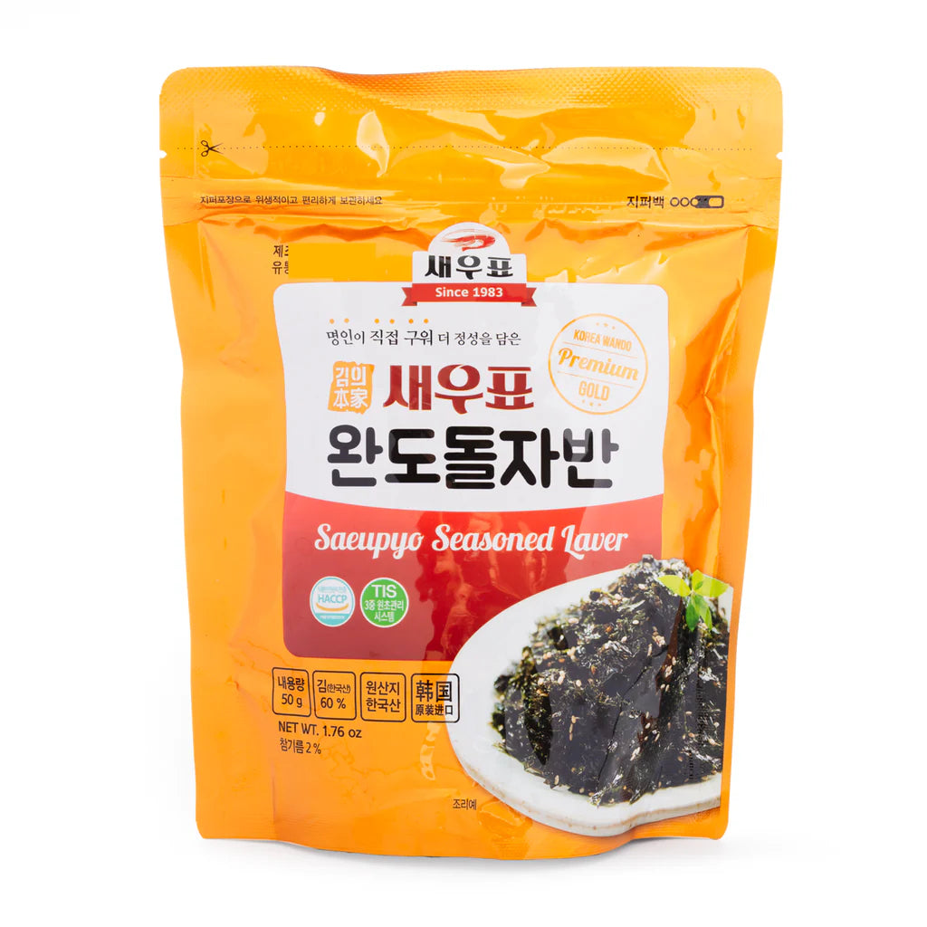 [SaewooPyo] Wando Crispy Seasoned Seaweed 50g / 새우표 완도 돌자반 50g
