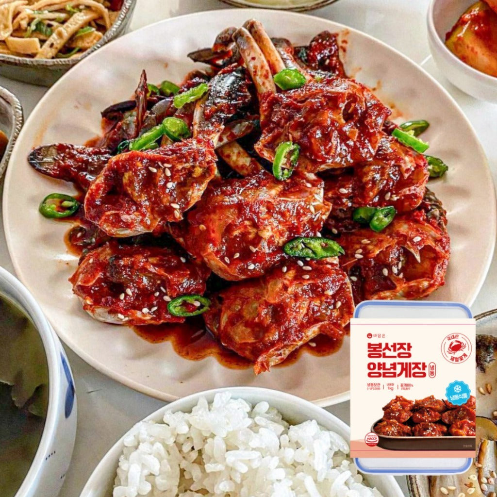 [Bongseonjang] Korean Marinated Crab & Prawn Trio Set (2kg+400g) / 봉선장 국산 간장게장&양념게장&대하장 세트 (2kg+400g)