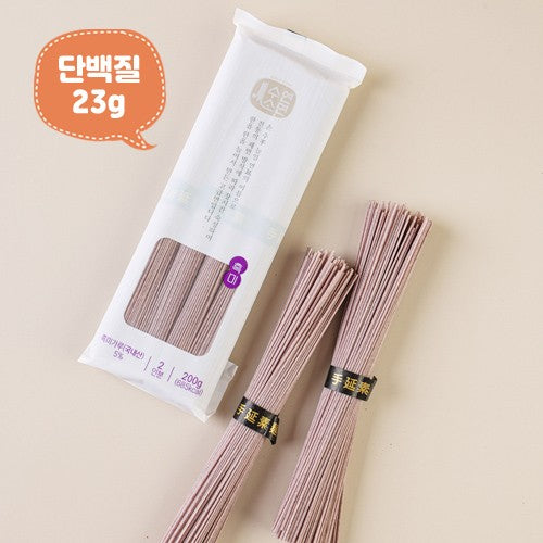 [Eunsung]Handmade Thin Noodles(Chlorella/Red Yeast Rice/Black Rice/Seodong Yam) 200g 은성 수연소면(클로렐라/홍국/흑미/서동마)200g