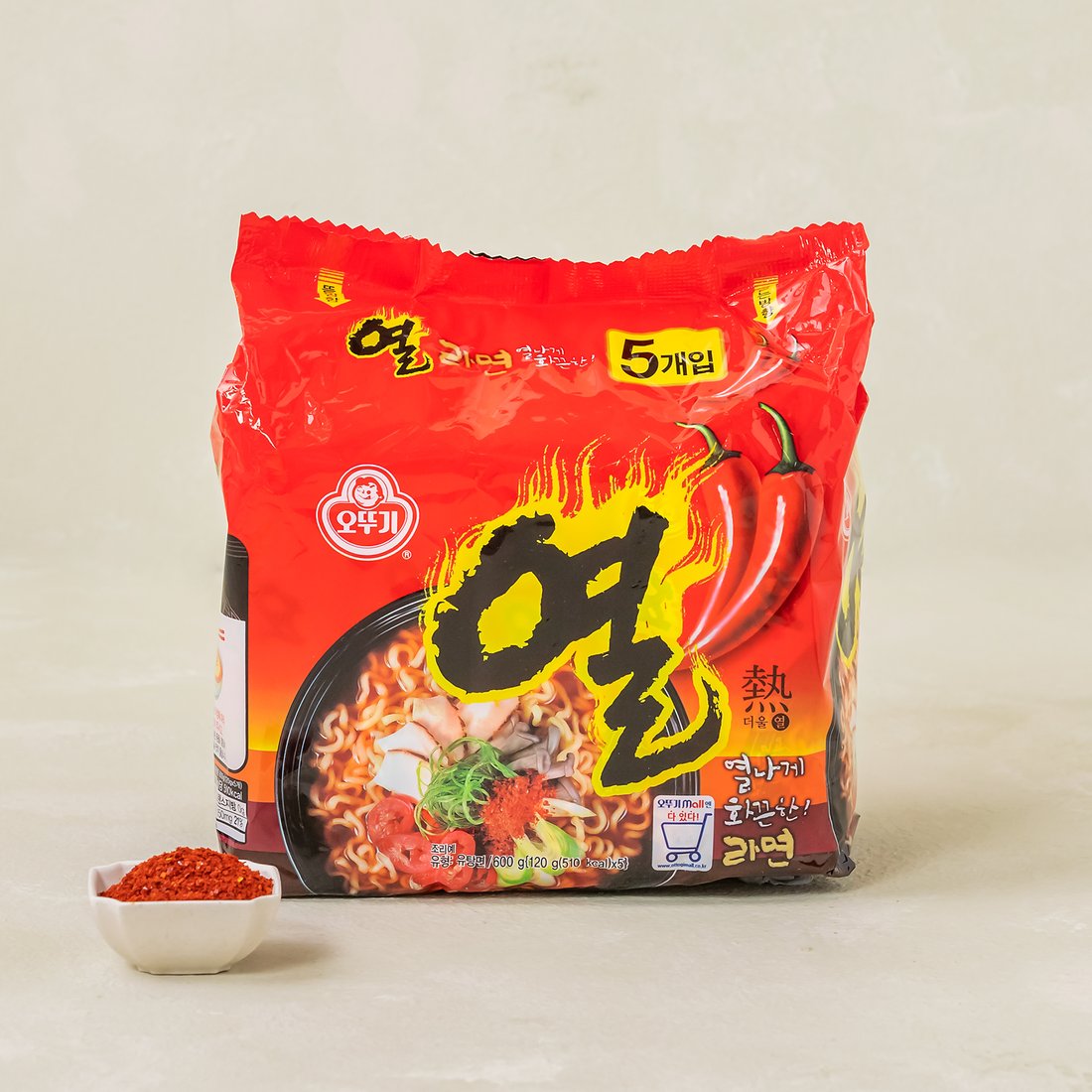 Ottogi Yeol Noodle pack 120gx5ea /오뚜기 열라면 멀티팩 120gx5개입