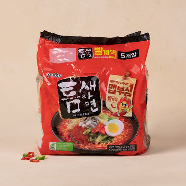 Paldo Teumsae Ramyeon Ppalgyedduck Pack 120g x5 / 팔도 틈새라면 빨계떡 120g x 5개입