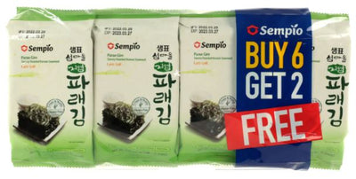 Sempio Less salt Savory roasted seasweed 5gx8pcs/샘표 저염 파래김 5gx8개입