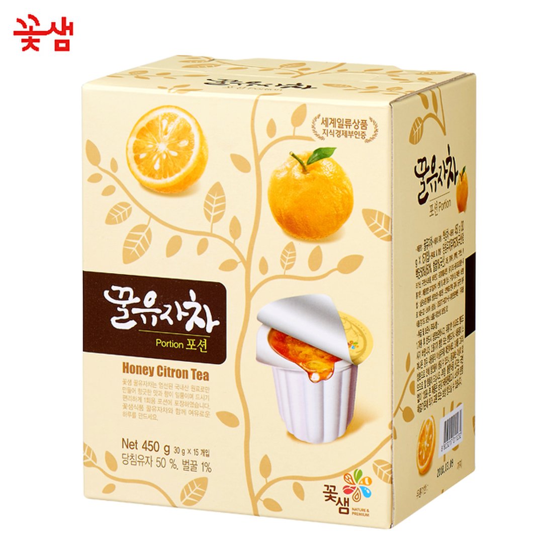 Kotsam Honey Citron Tea 450gx15ea/ 꽃샘 참조은 꿀 유자차 450gx15개