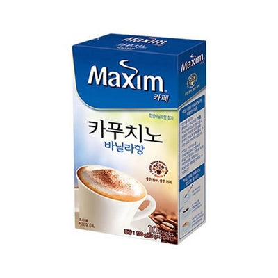 Maxim Cafe Cappuccino Vanilla 맥심카페 카푸치노 바닐라향 10T