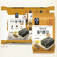 CJW Perilla Oil Traditional Crispy Laver 4gx12ea - 청정원 들기름 바사삭김 4gx12개입