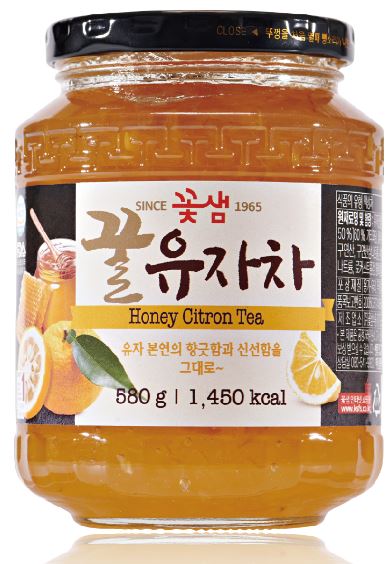 Honey citron tea 꽃샘 참조은 꿀유자차 580G