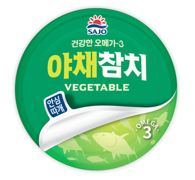 Sajo Vegetable Tuna can 100g / 사조 야채참치 안심따개 100g