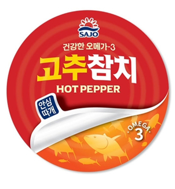 Red Pepper Canned Tuna (Easy Peel) 고추참치 안심따개 100g